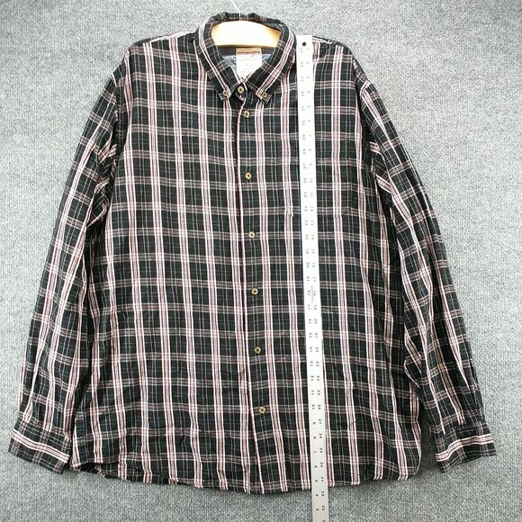 Wrangler Authentics Men's Button Down Shirt Multi XLT Long Sleeve Plaid Cotton - Picture 9 of 11
